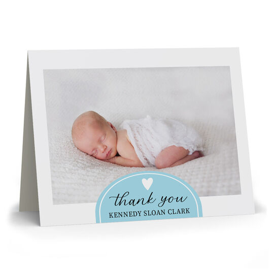 Colorful Tab Thank You Folded Photo Note Cards
